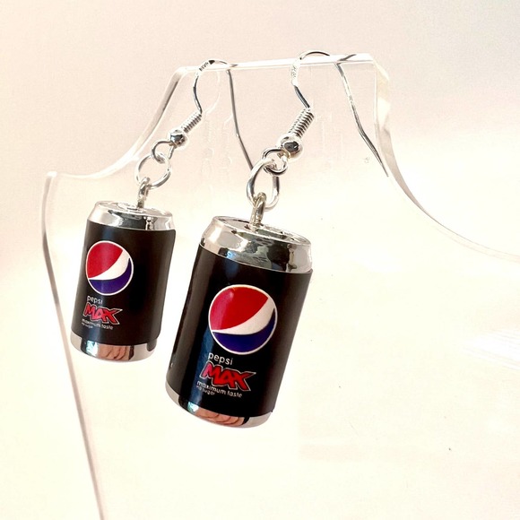 Pepsi Max Earrings - Pepsi Cans - Drink Earrings - Novelty Earrings - Pop Soda - Picture 2 of 8
